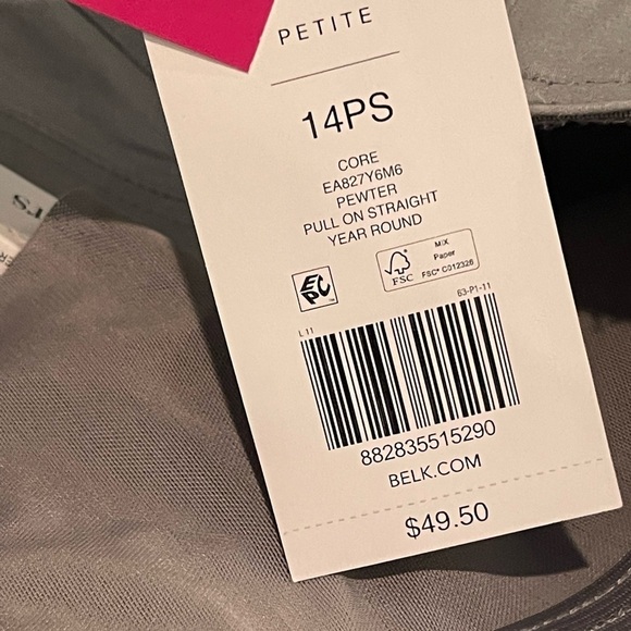 Kim rogers nwt pewter pull on straight year round pants - Picture 9 of 9